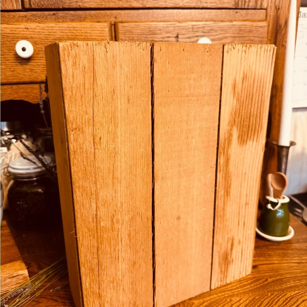 Wooden Storage Crate with Lid 3 pc lid & Northwest Seafoods burned on it